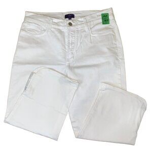 NYDJ Womens White Cropped Jeans Size 6 98% Cotton 2% Spandex Made In USA